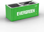 Desk Organizer, Pen Pencil Holder, Business Name Cards Holder, Shipping Container Model Storage Box, Secret Storage Box with Multiple Compartments Office Supplies Multi-function (EVERGREEN) by Yixoo