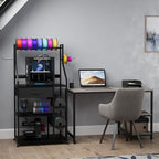 Heavy Duty 3D Printer Stand with Filament Storage & Power Outlet (Black) - Image 3