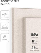 Fluxynara Felt Bulletin Board & Cork Board Alternative, Oatmeal - Image 5