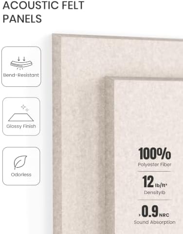 Fluxynara Felt Bulletin Board & Cork Board Alternative, Oatmeal - Image 5