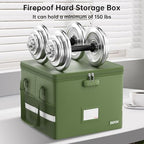 ENGPOW 5200°F File Box Fireproof Document Box with Lock,Heat Insulated Collapsible File Storage Organizer Box with Handle,Portable Home Office File Cabinet for Hanging Letter/Legal Size Folder, Green - Image 6