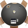 MAIDERN 54 Inch Round Cork & Leather Table Pad Protector, Cuttable Size (48-54 Inch), Trimmable Dining Table Mat, Heat Resistant/Non-Slip Table Cover for Kitchen, Office, or Restauran (Black) by Maidern