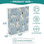 Dalmatian Dog Round Ring Binders 1.5 Inch 3 Ring Binder with Clipboard Holds 200 Sheets Office Home School - Image 5
