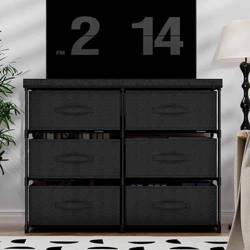 PPN 6 Drawer Fabric Dresser Storage Tower for Bedroom Entryway Dorm Closet - Image 6