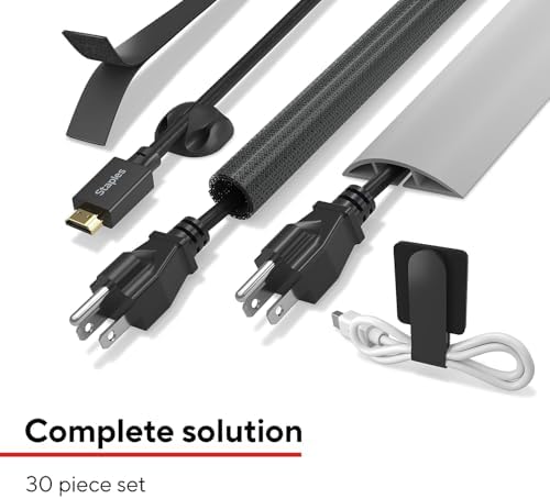 Staples TECH Cable Management Kit, Assorted Colors, 30-Pack - Image 2