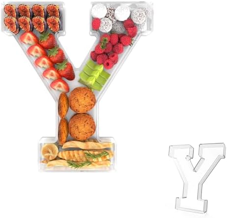 13.8" Acrylic Letter Charcuterie Tray,Fillable Alphabet Box (Letter Y) by Tdsuco