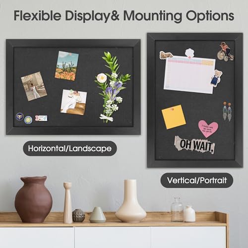 AKTOP Black Cork Board Bulletin Board with Linen 20" X 30", 2 Pack - Image 4