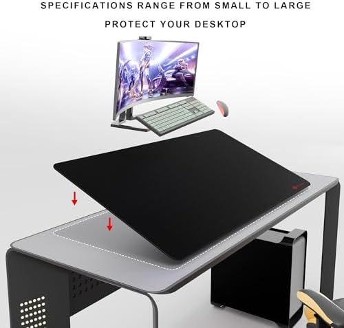 ZORESYN Oversized Desk Pad (47.2" x 23.6") - Extra Wide Extended Mouse Mat for Full Desktop Protection, Smooth Glide Fabric with Stitched Perimeter, Non-Slip Office Mat for Home Gamers and Creatives - Image 4