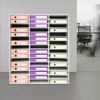 48 Slot Mail Sorter Organizer, Wood Literature Organizer Student Mailbox for Classroom, Desktop File Paper Storage Rack for Office Home School - 31.5" L×12”W×37.8“H (White, 48-Compartment) - Image 5