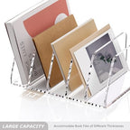 SANRUI Clear Acrylic Mail Sorter Desk Bill Organizer Holder, 5 Compartments - Image 7