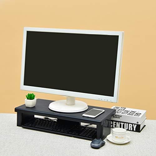 DAC STAX Ultrawide Adjustable, Stackable Desktop Computer Monitor Stand Laptop Riser, Supports up to 66 Pounds, with Keyboard Storage, Black (MP-211) - Image 7