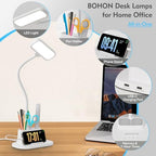 BOHON Desk Lamp for Home Office Desk Light with USB-C Charging Port White - Image 3