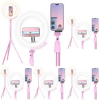 UBeesize 12'' LED Ring Light with 62'' Tripod Stand and Magnetic Phone Holder, Selfie Ring Light for Video Recording, Live Streaming, Compatible with iPhone & Android (Pink), 12-in (Pack of 5) by UBeesize