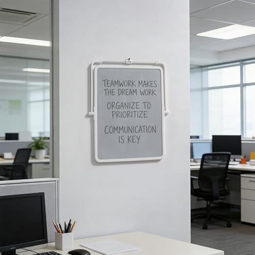 UNCLE BOARD Magnetic White Board with Stand,20''x13'' Small Dry Erase Board - Image 5