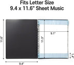 Sheet Music Folder (3 Pack, Black) – 40 Sleeves Display 80 Pages Spiral Binder Organizer for Music Stand – Fits Letter Size 8.5 x 11 Inch – Direct Page Writing with Detachable Name Tag - Image 6