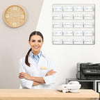 Hillban Acrylic Business Card Holder Wall Mount Office, 20 Pockets - Image 6