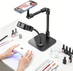 Overhead Phone Stand with Rechargeable Light & Magnetic Holder for Nail Art by Mionondi