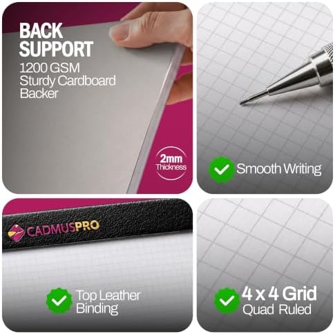 Large Graph Paper Pad 22 x 17 in, 50 Sheets, 1/4 in Grid - Image 3