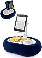 Miledi Tablet Pillow Stand for Bed with Detachable Snack Bowl, Blue by Miledi