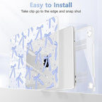 4-in-1 Hard Case for MacBook Neo 13 (A3404), Ribbon Bows - Blue - Image 5