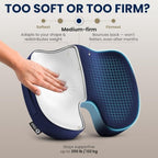 5 STARS UNITED Seat Cushion - Memory Foam Chair Cushion for Tailbone Pain Relief - Ergonomic Support for Coccyx, Sciatica & Butt - Office, Desk & Gaming Chair, Car Seat, Wheelchair, Airplane, Blue - Image 6