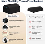 Foot Rest Under Desk, 3 Adjustable Heights Foot Stool, Black - Image 5