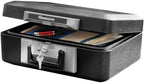 SentrySafe Fireproof Safe Box with Key Lock, Chest Safe with Carrying Handle to Secure Money, Jewelry, Documents, 0.25 Cubic Feet, 6.3 x 15.3 x 12.1 Inches, 1160 by SentrySafe