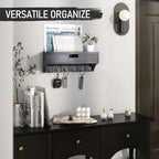 Rebee Vision Key Holder Wall Mount with Drawer, Shelf for Room Decor, Black - Image 4