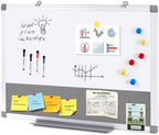 SWANCROWN Magnetic White Board and Bulletin Cork Board Combo 24 x 18 Inches by SWANCROWN