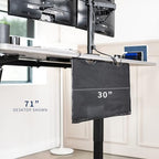 VIVO Black Under Desk 30 in Cable Management Sleeve, DESK-SKIRT-30 - Image 5