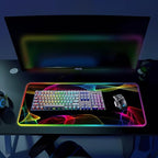 RGB Gaming Mouse Pad, Large Mousepad with Led Light, Gaming Accessories Keyboard Pad for Desk, Non-Slip Rubber Base Big Mouse Mat for Gamer, 31.5 X 11.8 Inch, Colorful - Image 6