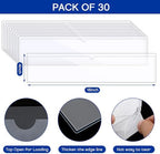 Chinco 30 Pcs Self Adhesive Clear Index Card Pockets,18 x 4 Inches - Image 2