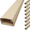 Electriduct 1" Locking Channel Raceway Cord Concealer and Wire Hider Cable Manager - 46 Inch - Beige - 10 Pack by Electriduct