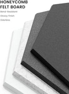Fluxynara Extra Large 12-Pack Felt Bulletin Board Tiles, Concrete Echo - Image 3