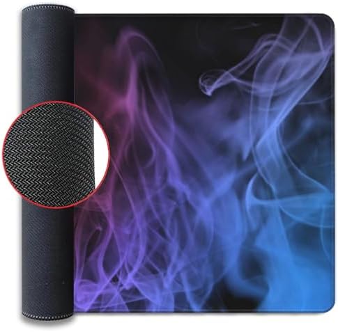 Abstract Smoke Purple XXL Gaming Mouse Pad 48x24in, Stitched Edges Non-Slip - Image 5