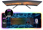 Wireless Charging RGB Gaming Mouse Pad, 31.5 x 11.8 Inch Extended Mouse Mat with Cyber Tunnel Design, LED Desk Pad with 7 Lighting Modes, Non-Slip Base for Gaming & Office - Image 4