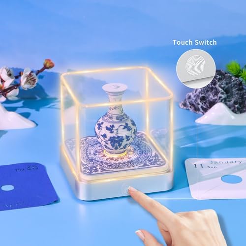 3D Calendar 2027, Desk Time Piece Calendar 2027,Tear-Away 3D Paper Art Notepad w LED Lights,Creative 3D Memo Artsy Pad Calendars, DIY Paper Carving Gift (Porcelain) - Image 3