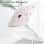 Tuiklol for 2026 2025 2024 2023 MacBook Air 15 inch Case Model M5 A3448 M4 A3241 M3 A3114 M2 A2941 Hard Shell Case for MacBook 15.3'' Cover, Pink Bow Floral - Image 4