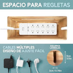 NATURE SUPPLIES Set of 2 Wooden Cable Management Boxes, Large and Medium Cord Organizer to Hide Wires and Power Strips for TV, Desk, Computer, Cable Storage and Organization, Dark Brown - Image 4