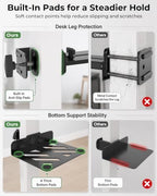 Under Desk PC Mount for Standing Desk, Clamp-On Desk Leg Computer Mount - Image 4