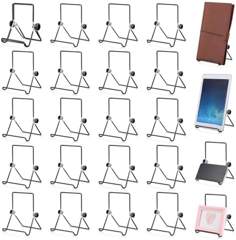 Kenning 24 Pack Adjustable Metal Book Display Stands Bulk by Kenning