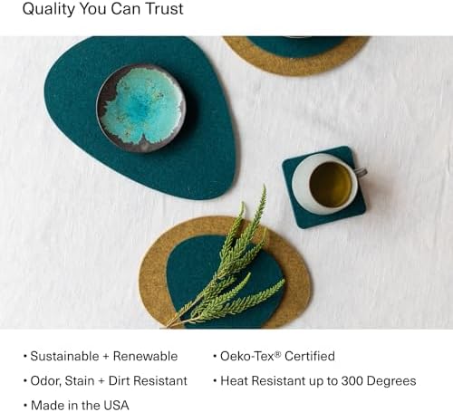 Graf Lantz - Trivets for Hot Dishes - Heat Resistant 100% Merino Wool - Hot Pads for Kitchen, Countertops, Tables, Sizzling Dishes, Pots & Pans - Home Decor, Kitchen Accessories - 12", Charcoal - Image 2
