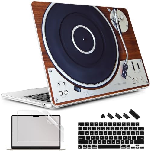 May Chen for M5 MacBook Air 13.6 Inch Case 2026 2025 2024-2022 Release M5 A3449 M4 A3240 M3 A3113 M2 A2681, Plastic Hard Shell Case for MacBook Air 13.6" with Retina Display, Retro Music Machine by MayChen