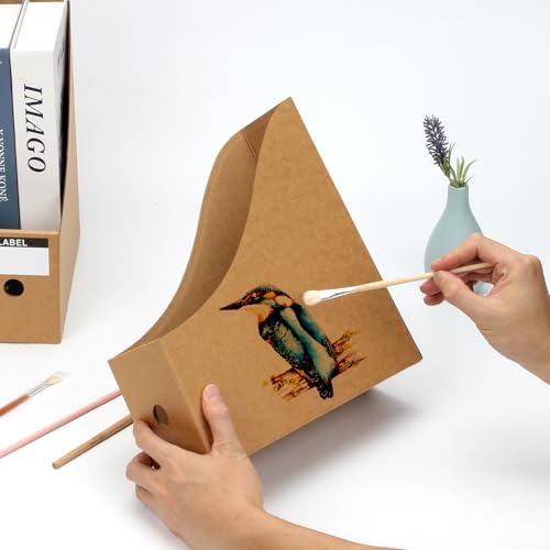 24 Pcs Cardboard Magazine File Holders Paper Magazine Book Bin Box - Image 5
