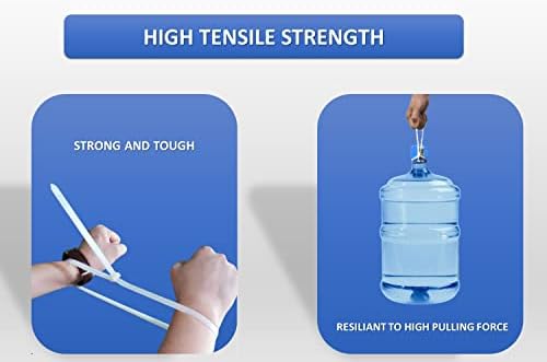 Kable Kontrol Cable Zip Ties, 36 Inch, 50 Pcs HD 175lbs Test, Natural White - Image 6