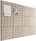 Bumusty 48" x 36" Large Cork Board Alternative, Khaki by BUMUSTY