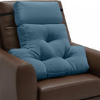 2 Piece Neck Pillow and Lumbar Support Back Cushion Set for Recliner, Blue - Image 6