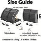 Foldable Foot Rest，Ergonomic Foot Rest Under Desk, 7-Level Foot Stool, Dual-Side Massage Surface, Under Desk Footrest for Office, Home, Car - Image 2
