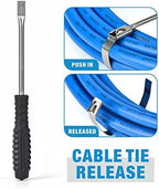 IWISS WCT322 Stainless Steel Cable Tie Gun Kit for Fastening and Cutting up to 12mm Width Metal Zip Ties, c/w 100 Pieces Stainless Steel Cable Zip Ties, Zip Tie Gun - Image 4