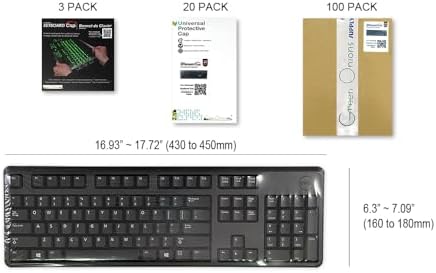 Universal KeyboardCap. Fully Covered Flat Style 0.025mm Waterproof Anti-Dust Desktop Keyboard Cover with Numeric Hospital/Dentist Use (0.025mm [100 Pack]_2) - Image 2